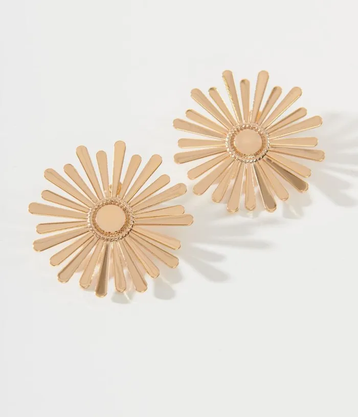 1920s Golden Sunburst Earrings Accessories Unique Vintage Earrings