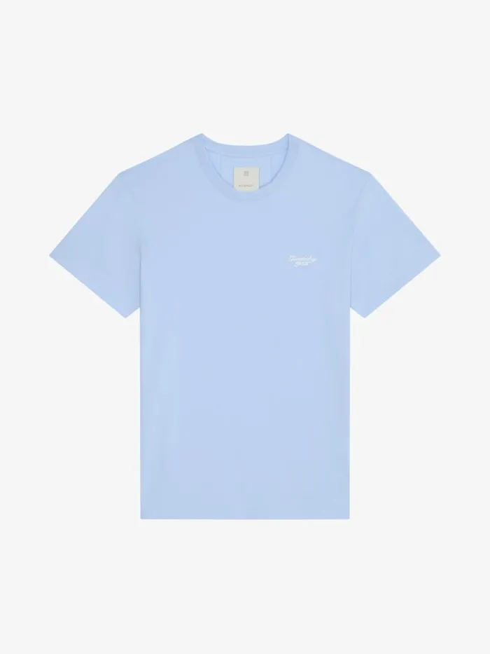 1952 Slim Fit TShirt In Cotton Baby Blue Men Givenchy TShirts