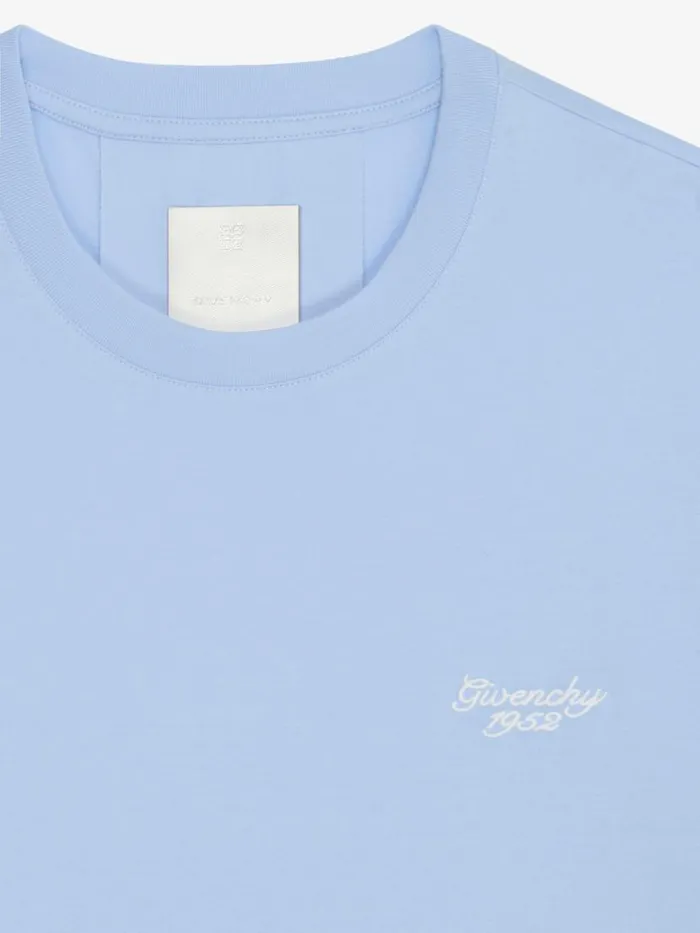 1952 Slim Fit TShirt In Cotton Baby Blue Men Givenchy TShirts