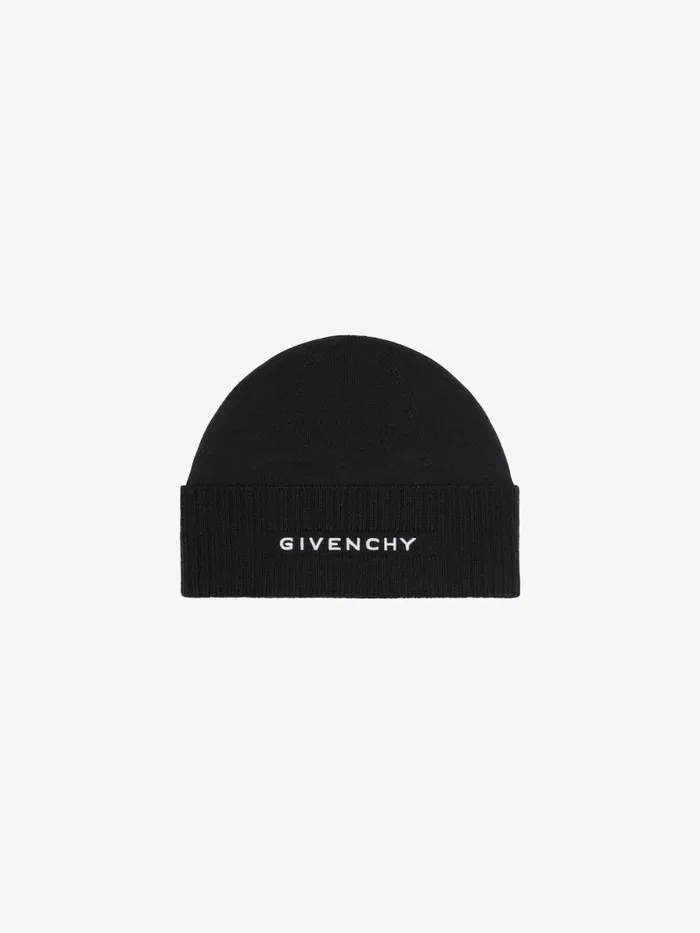4g Beanie In Wool Blackwhite Women Givenchy Beanies and Caps
