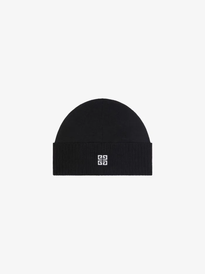 4g Beanie In Wool Blackwhite Women Givenchy Beanies and Caps