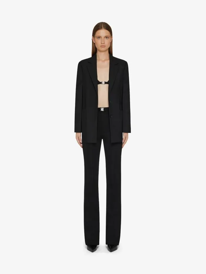 4g Belted Pants In Punto Milano Black Women Givenchy Pants and Shorts