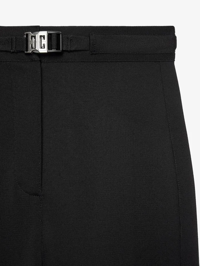 4g Belted Pants In Punto Milano Black Women Givenchy Pants and Shorts