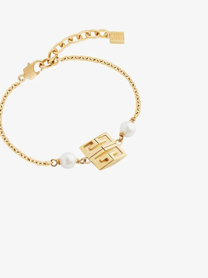 4g Bracelet In Metal With Pearls Golden Yellow Women Givenchy Jewelry