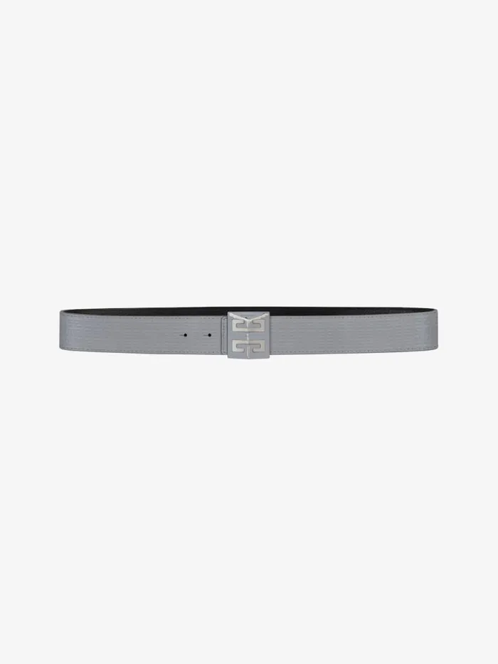 4g Reversible Belt In Micro 4g Leather Grey Mix Men Givenchy Belts