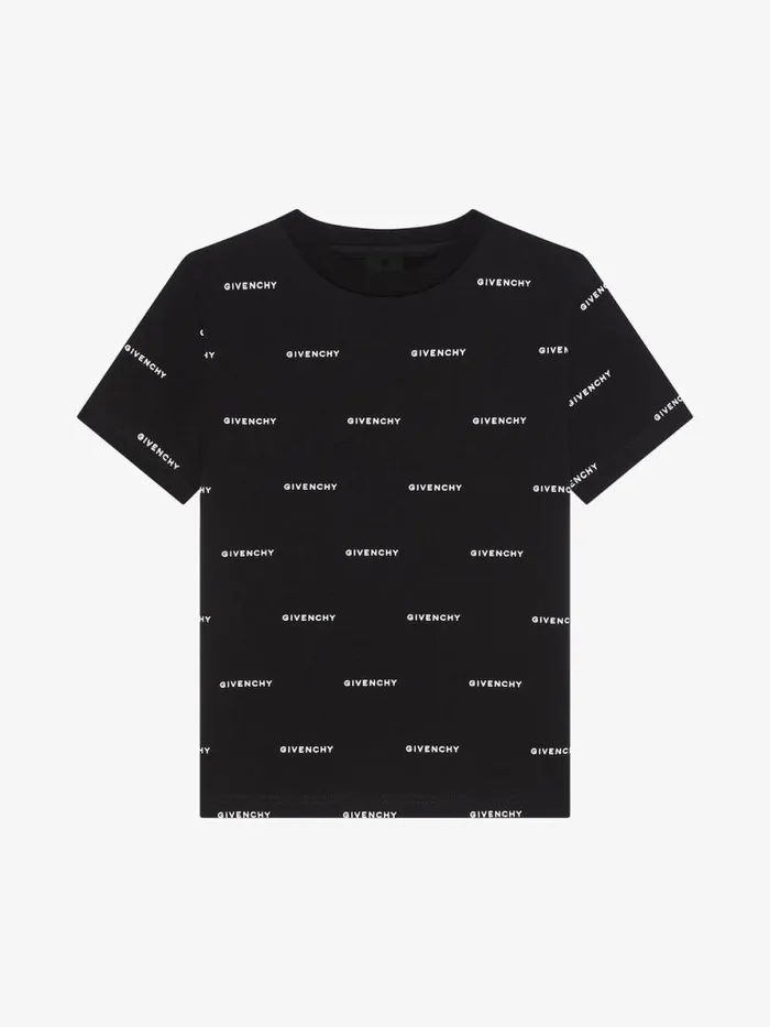 4g TShirt In Cotton Black Kids Givenchy