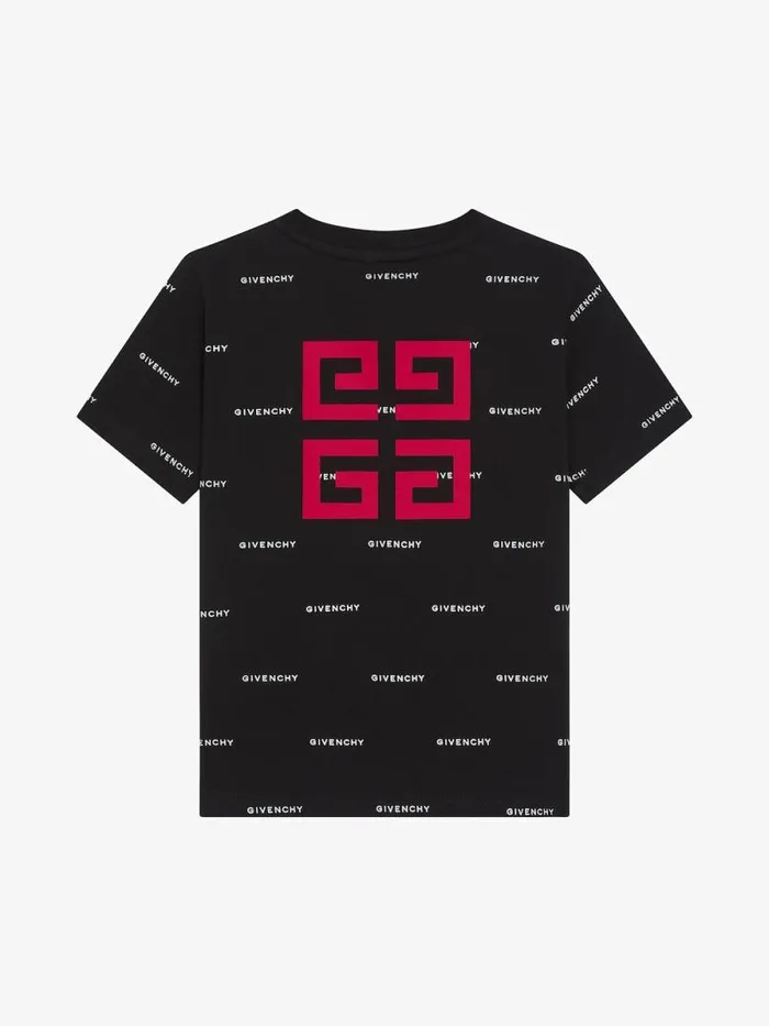 4g TShirt In Cotton Black Kids Givenchy