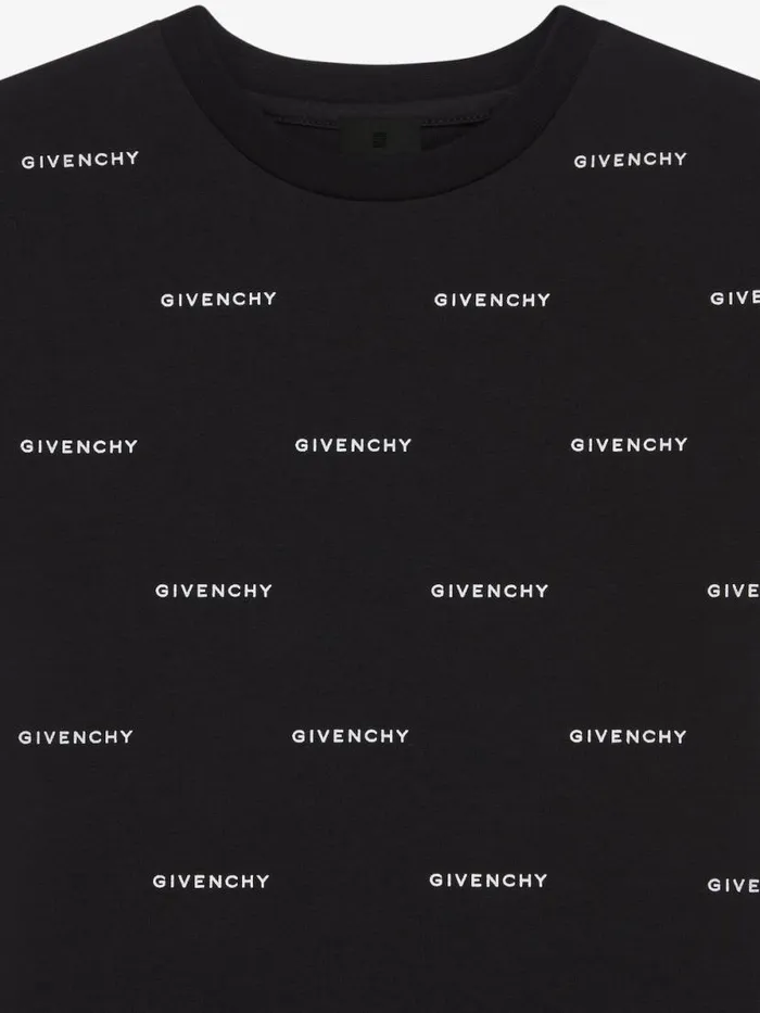 4g TShirt In Cotton Black Kids Givenchy