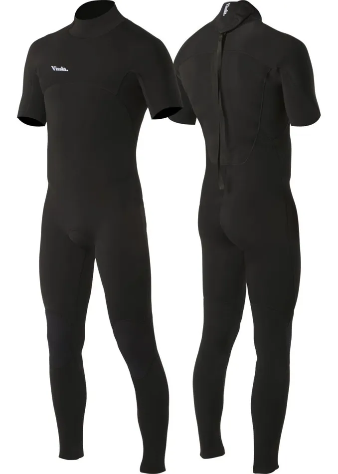 7 Seas 22 Short Sleeve Full Back Zip Wetsuit Black Men Vissla Wetsuits