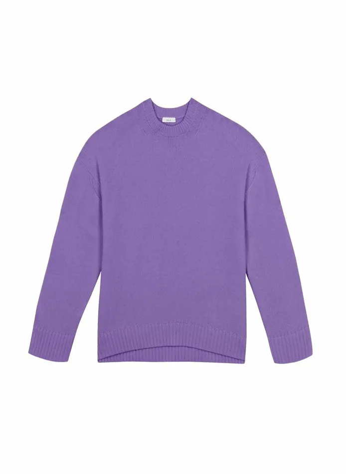 Accessories Women ALC Ayden Wool Cashmere Sweater Bright Lilac Accessories Women ALC Ayden Wool Cashmere Sweater Bright Lilac