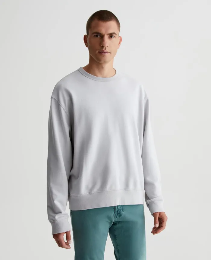 AG Jeans Arc Crew Silver Smoke Men Sweatshirts