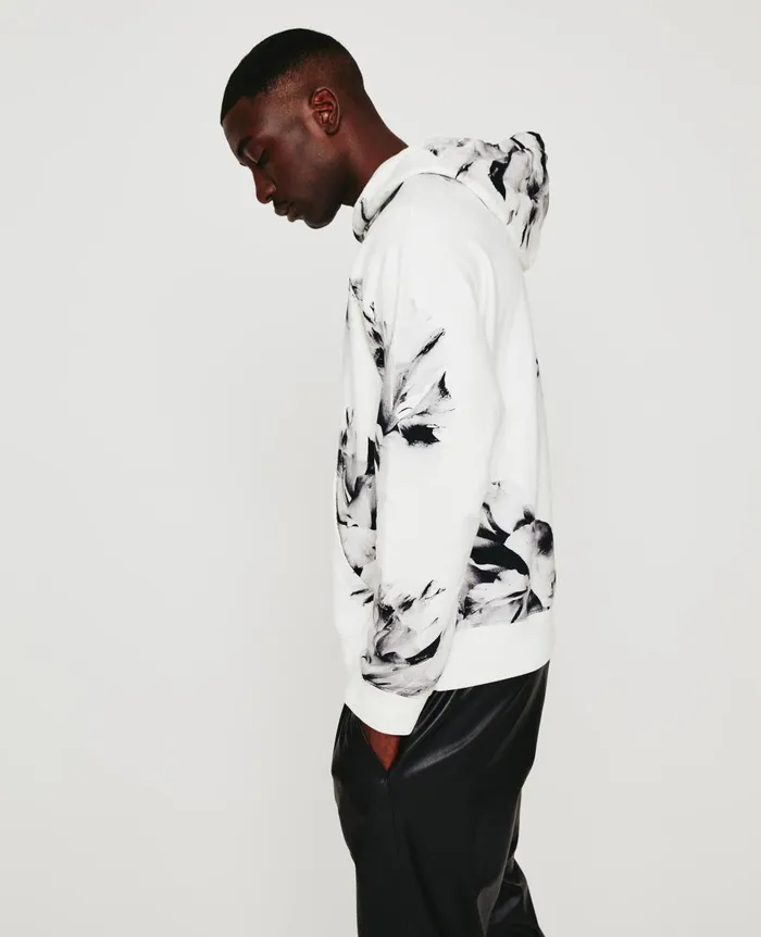 AG Jeans Arc Hoodie Will Garden White Multi Men Sweatshirts