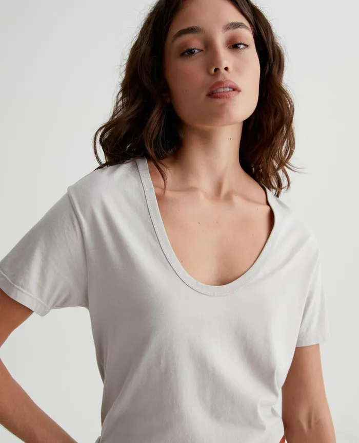 AG Jeans Aspen U Fade To Graye Women Tees and Tanks