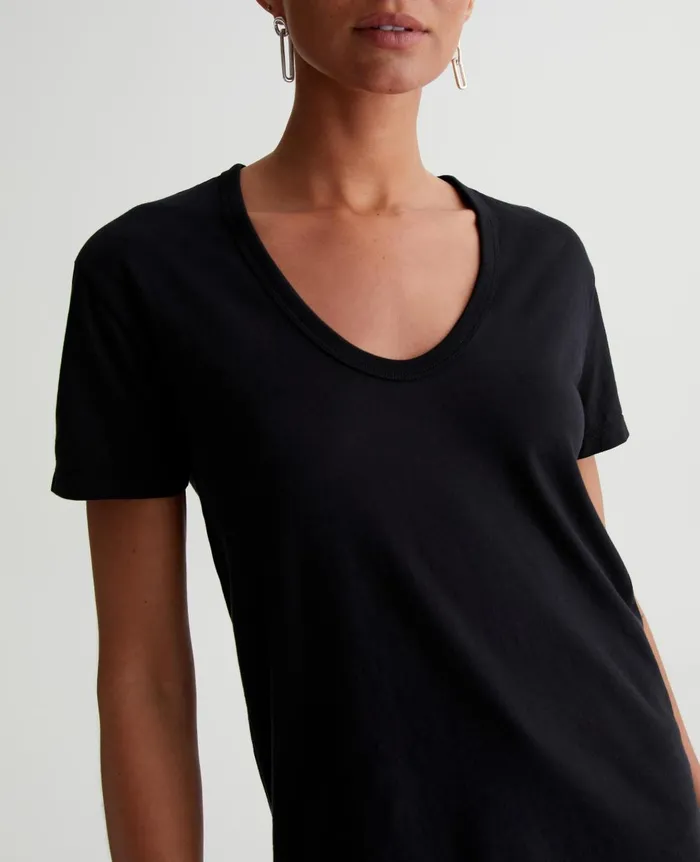 AG Jeans Aspen U True Black Women Tees and Tanks