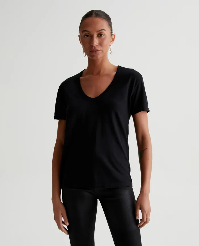 AG Jeans Aspen U True Black Women Tees and Tanks