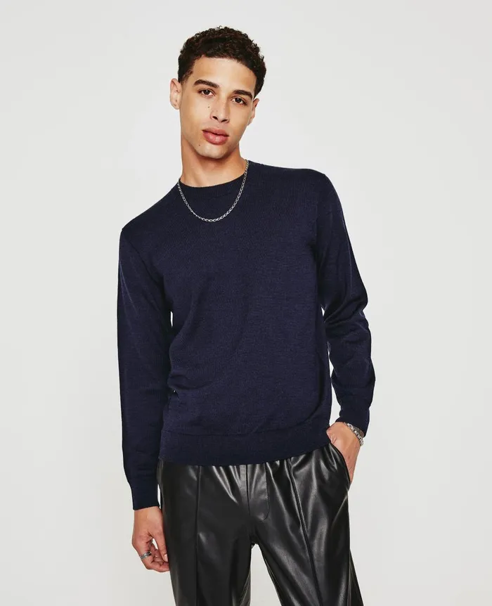 AG Jeans Beck Crew Deep Navy Men Sweatshirts