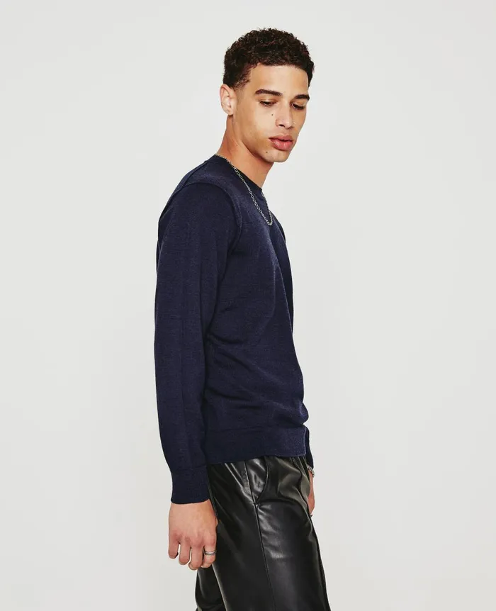 AG Jeans Beck Crew Deep Navy Men Sweatshirts