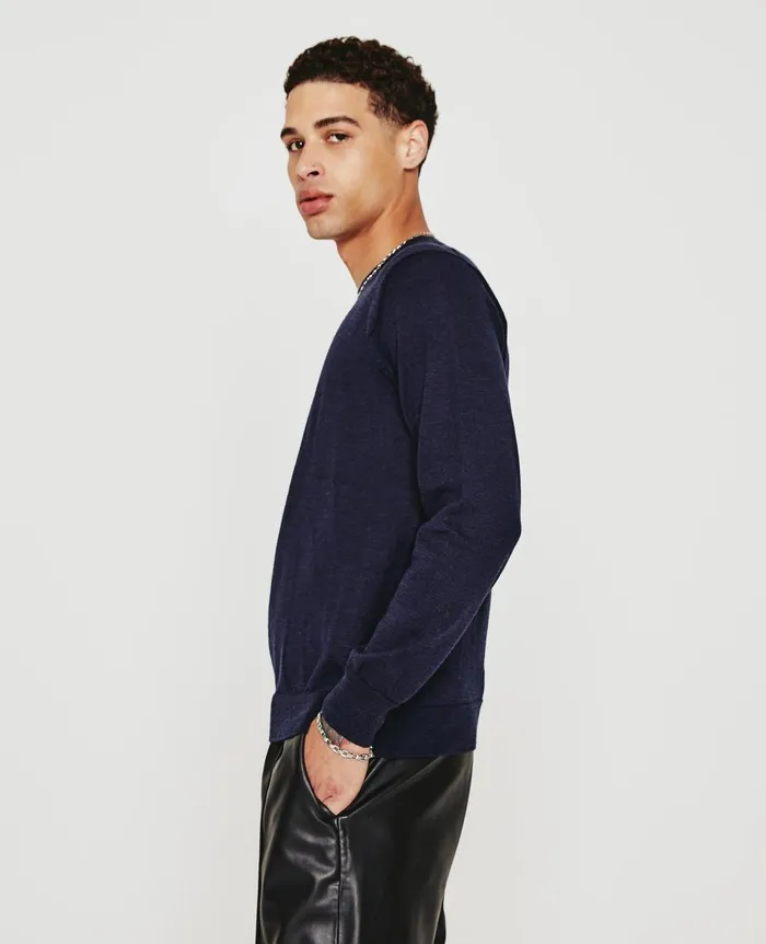 AG Jeans Beck Crew Deep Navy Men Sweatshirts