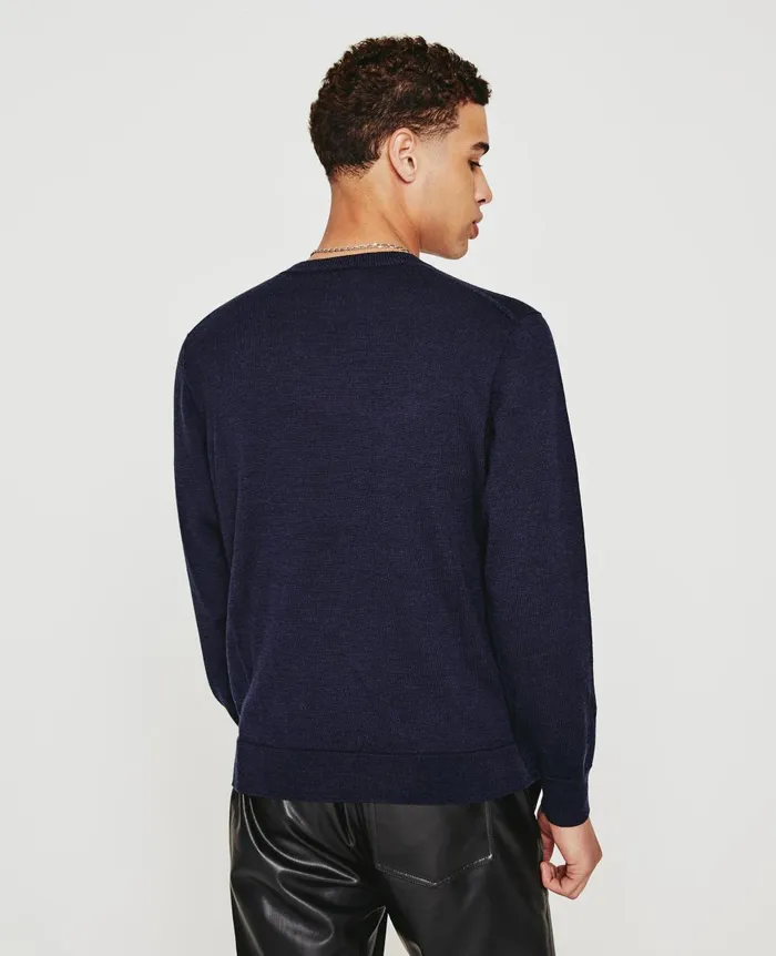 AG Jeans Beck Crew Deep Navy Men Sweatshirts