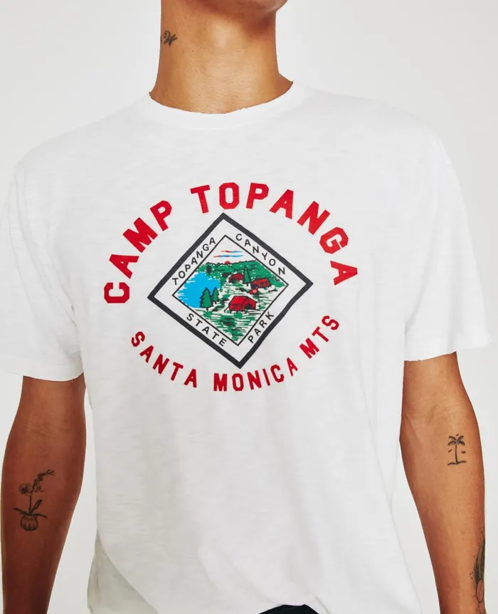 AG Jeans Bryce Crew Camp Topanga Exwhite Men Tees