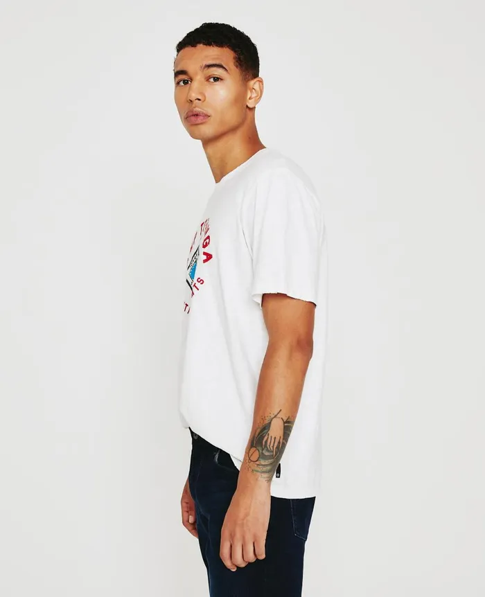 AG Jeans Bryce Crew Camp Topanga Exwhite Men Tees