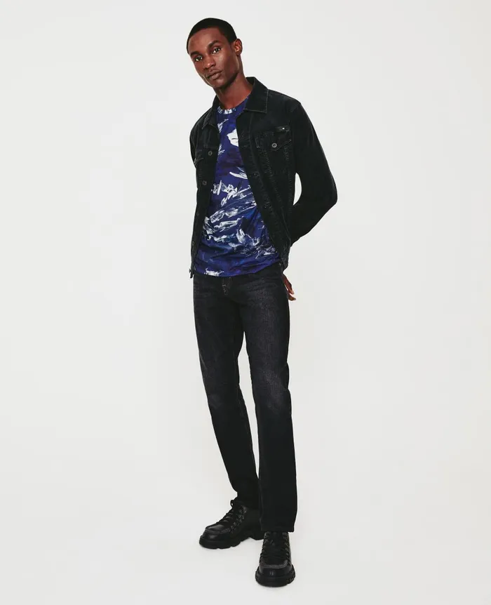 AG Jeans Bryce Crew Garden Camo Navy Multi Men Tees