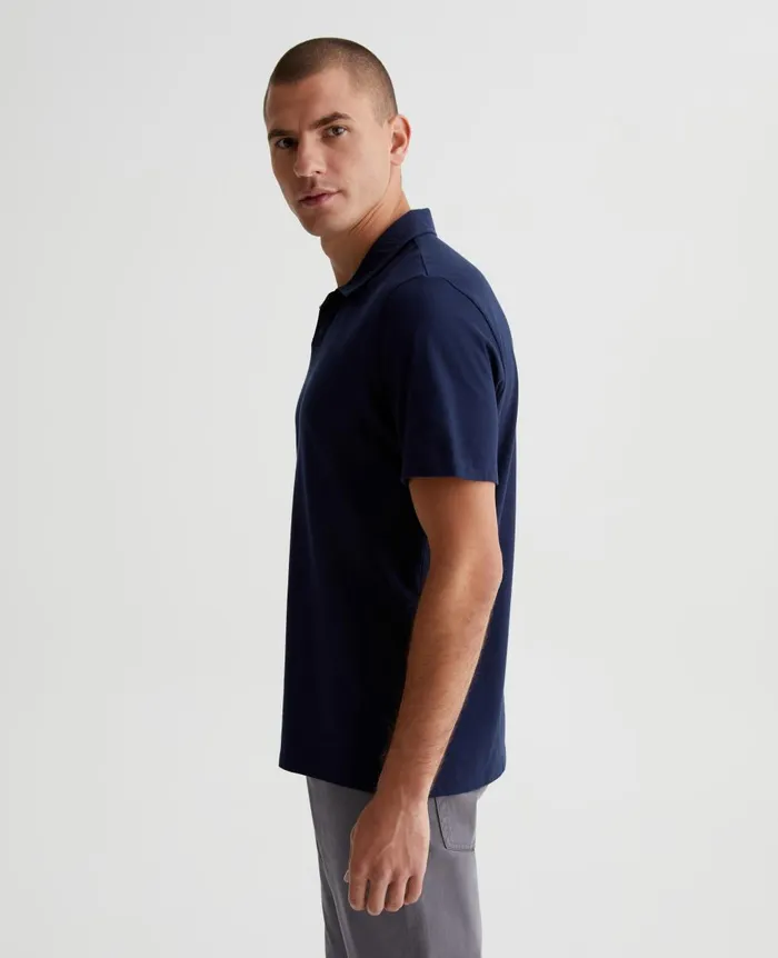 AG Jeans Bryce Johnny Collar Deep Navy Men Polos