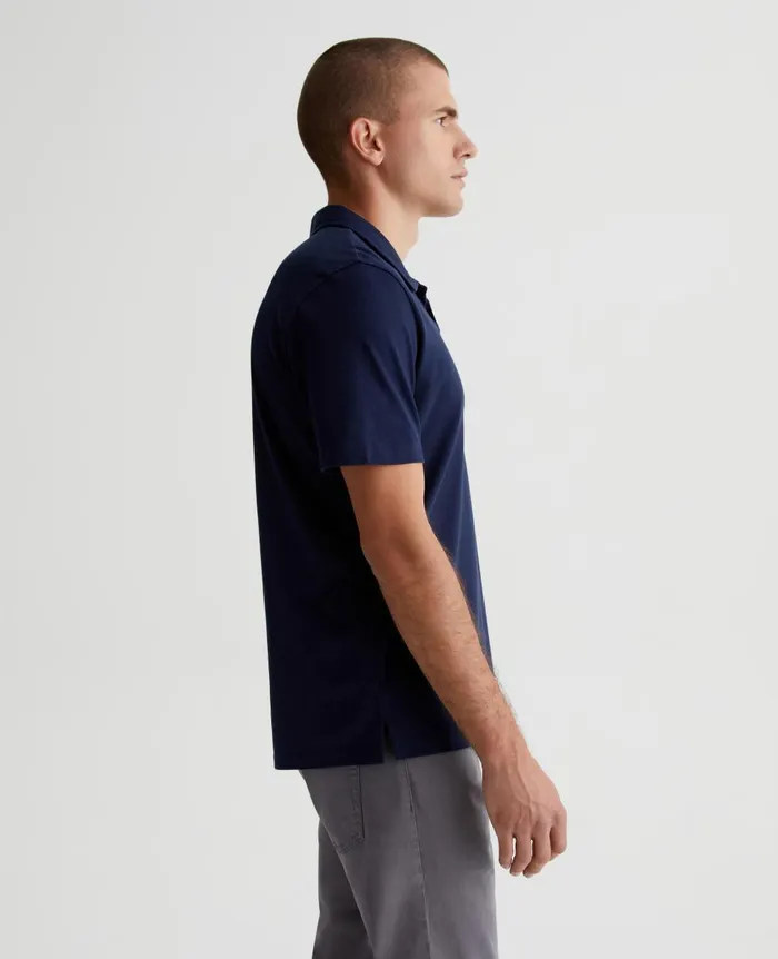 AG Jeans Bryce Johnny Collar Deep Navy Men Polos