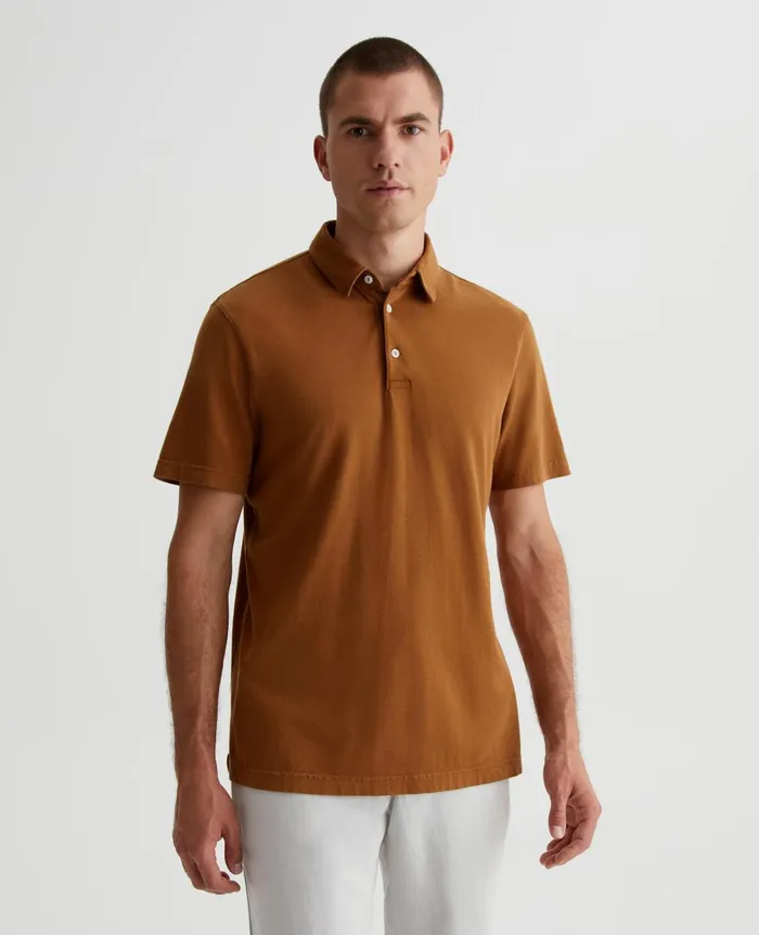AG Jeans Bryce Polo Tree Bark Men Polos