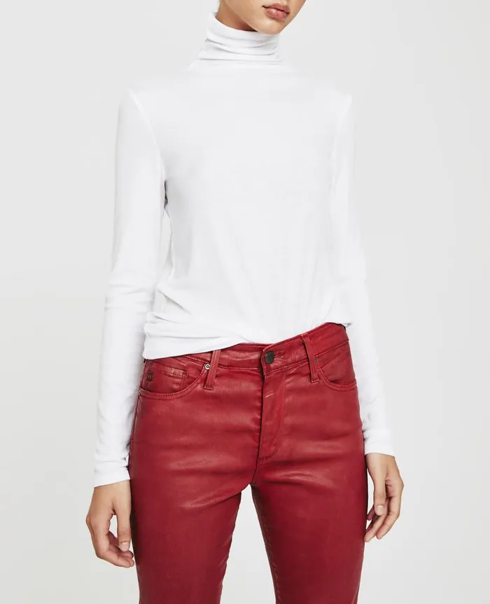 AG Jeans Chels Turtleneck True White Women Tops and Shirts