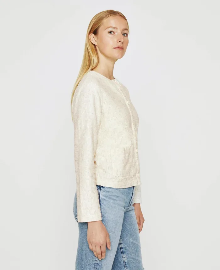 AG Jeans Jacquelyn Cardigan Ikat Wool Neutral Multi Women Tops and Shirts