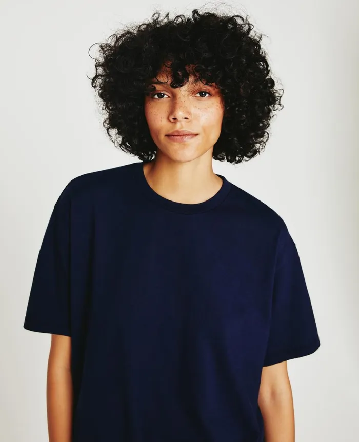 AG Jeans Karter ExBoyfriend Deep Navy Women Tees and Tanks