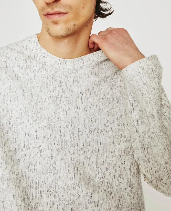 AG Jeans Liam Crew Ikat Wool Grey Multi Men Tees