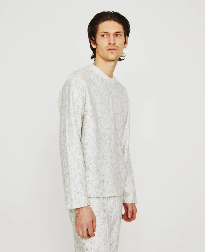 AG Jeans Liam Crew Ikat Wool Grey Multi Men Tees