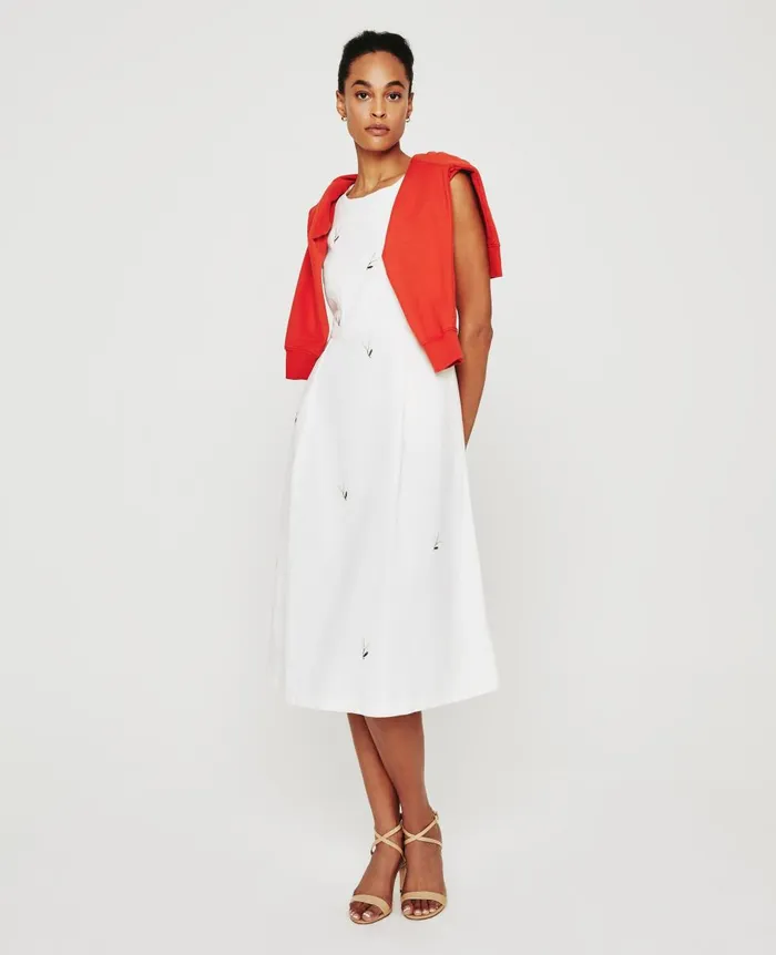 AG Jeans Libby Dress Eb Super Bloom White Linen Women Dresses and More AG Jeans Libby Dress Eb Super Bloom White Linen Women Dresses and More