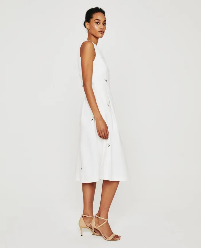 AG Jeans Libby Dress Eb Super Bloom White Linen Women Dresses and More AG Jeans Libby Dress Eb Super Bloom White Linen Women Dresses and More