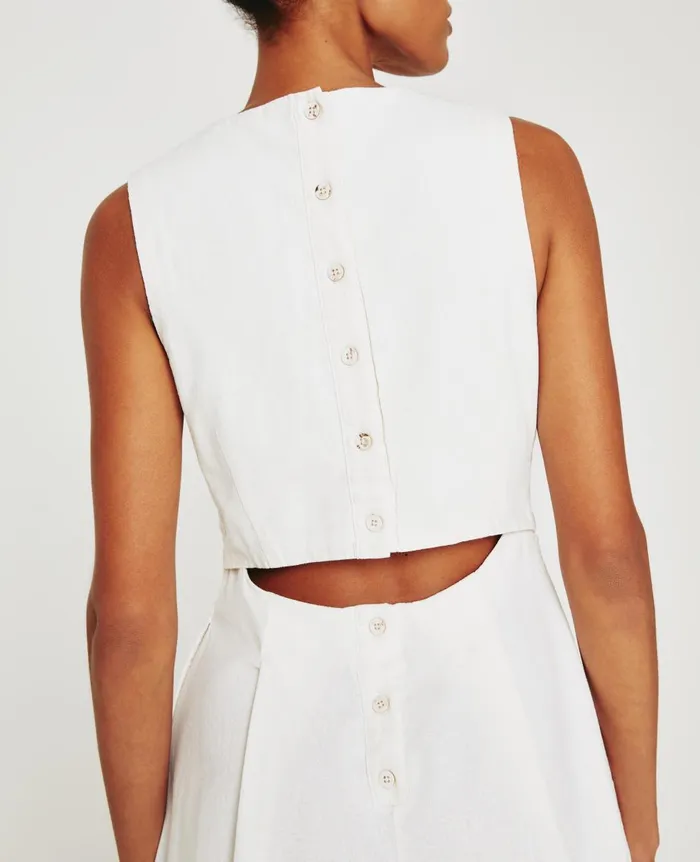 AG Jeans Libby Dress Eb Super Bloom White Linen Women Dresses and More AG Jeans Libby Dress Eb Super Bloom White Linen Women Dresses and More