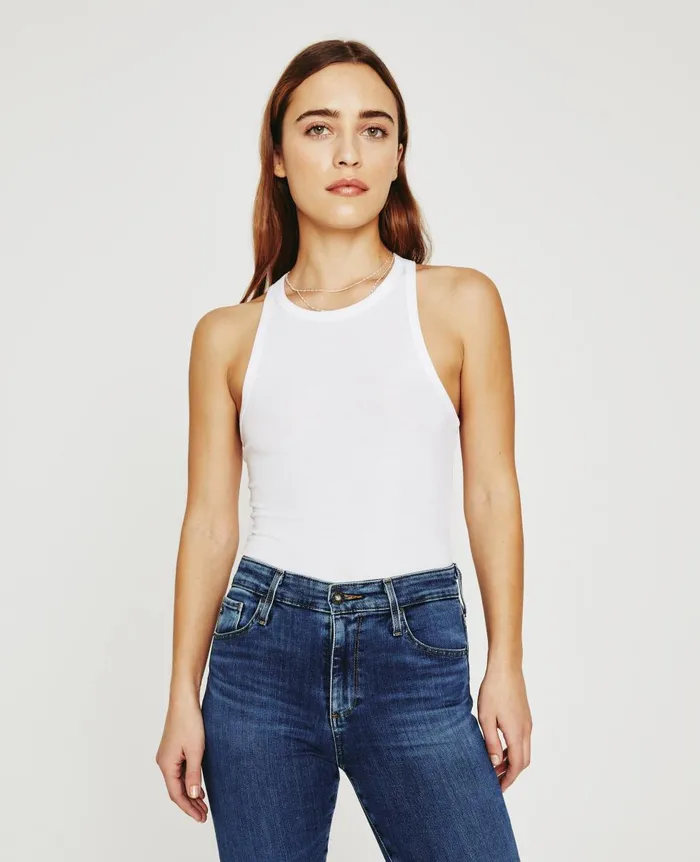 AG Jeans Orso Tank True White Women Tees and Tanks