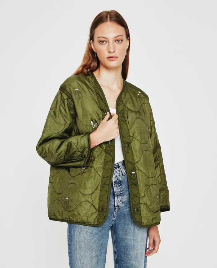 AG Jeans Sage Jacket Eb Super Bloom Vintage Green WomenMen Jackets