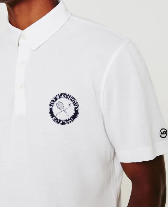 AG Jeans Weddington Polo Weddington Crest Match White Men Polos