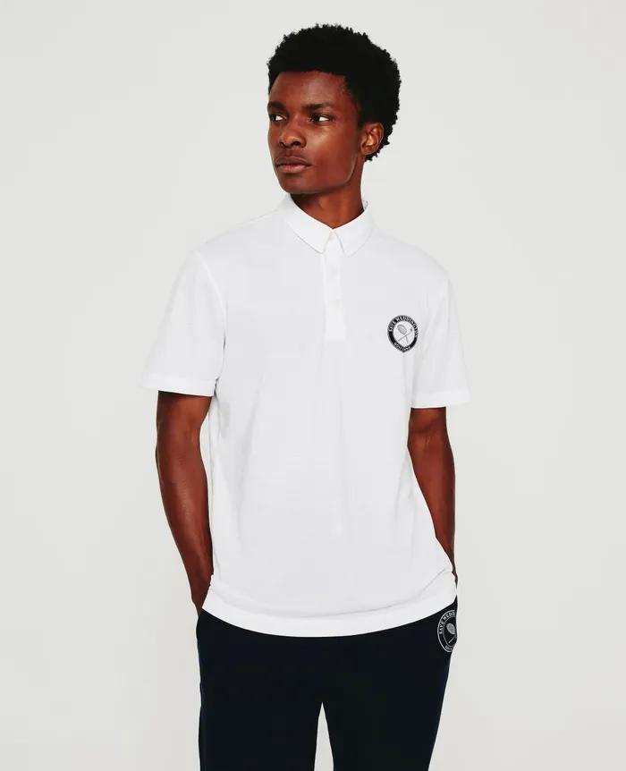 AG Jeans Weddington Polo Weddington Crest Match White Men Polos