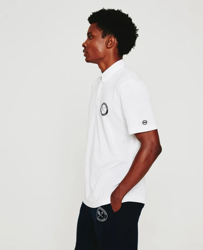 AG Jeans Weddington Polo Weddington Crest Match White Men Polos