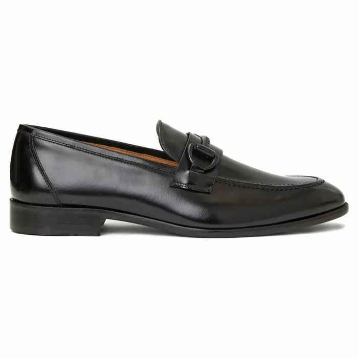 Alessio Slip On Black Bit Loafer Black Leather Men Bruno Magli Loafers and Slipons