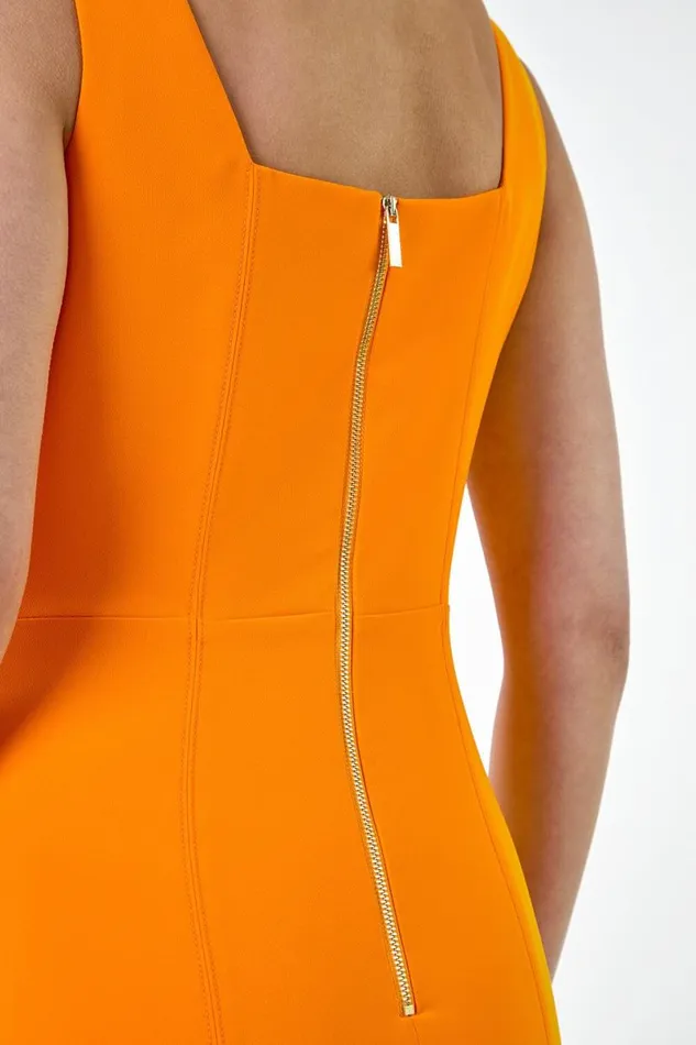 Amber Plain Corset Detail Stretch Bodycon Dress Women Roman Dresses
