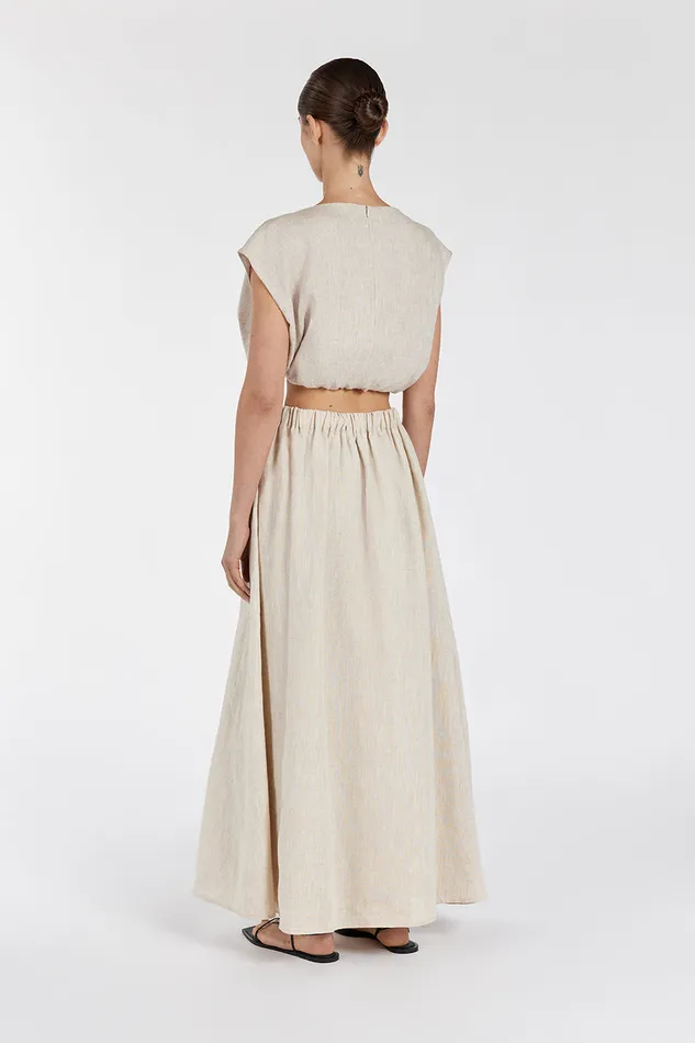 AMY NATURAL LINEN BUBBLE TOP Women DISSH Tops