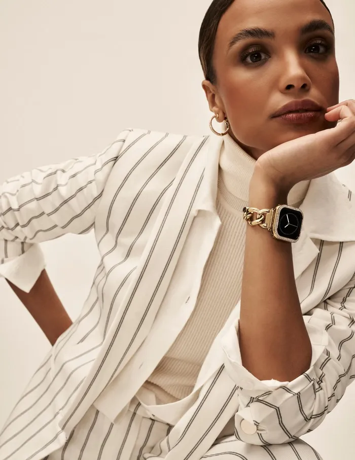 Anne Klein Chain Link Bracelet Band For Apple Watch Goldtone Women Watches 038 Jewelry Anne Klein Chain Link Bracelet Band For Apple Watch Goldtone Women Watches 038 Jewelry