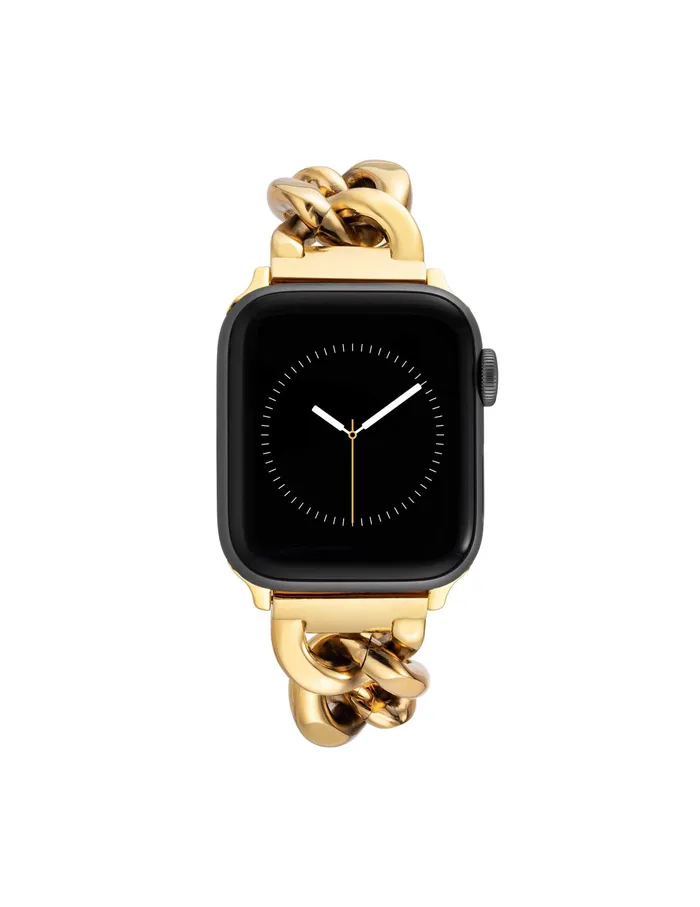 Anne Klein Chain Link Bracelet Band For Apple Watch Goldtone Women Watches 038 Jewelry