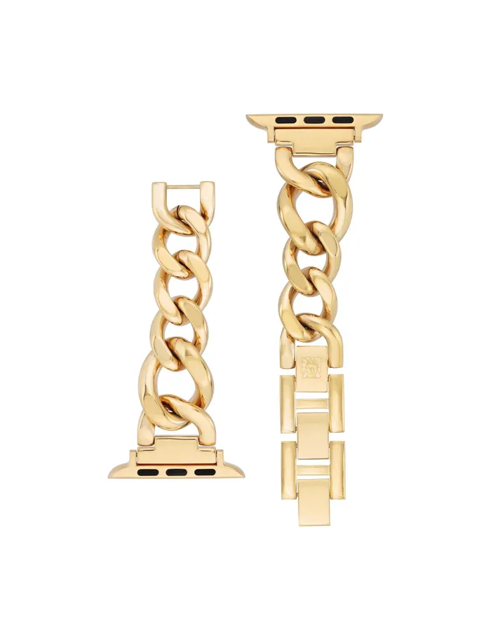 Anne Klein Chain Link Bracelet Band For Apple Watch Goldtone Women Watches 038 Jewelry