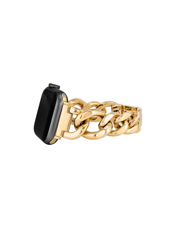 Anne Klein Chain Link Bracelet Band For Apple Watch Goldtone Women Watches 038 Jewelry