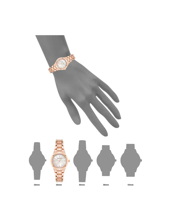 Anne Klein Classic Easy To Read Dial Watch Rose Goldtone Women Watches 038 Jewelry